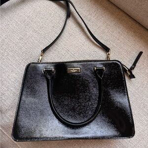 Kate Spade Gloss Leather Black Bag Purse